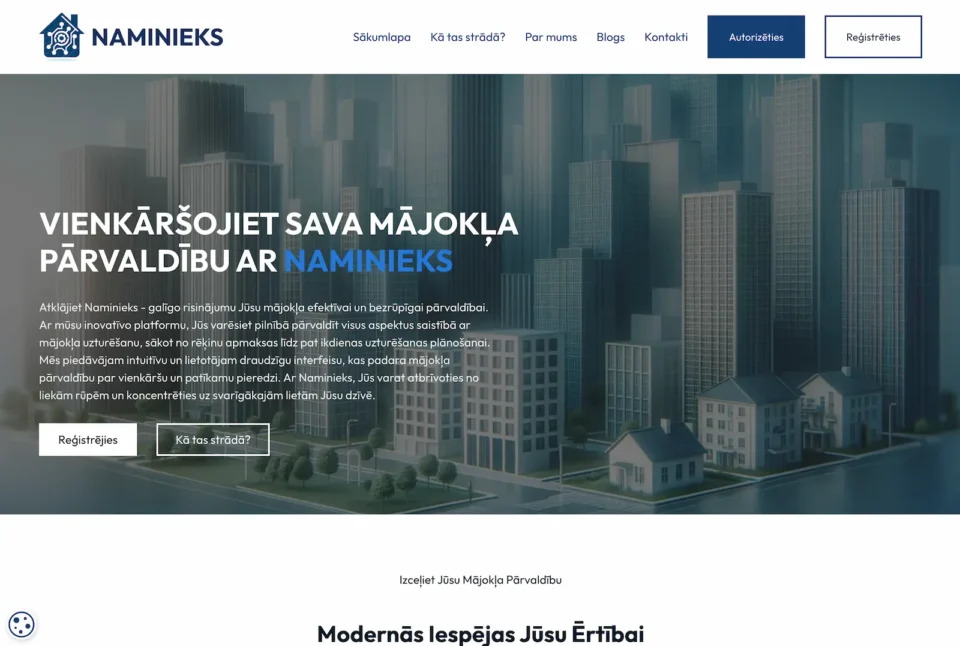 naimnieks.lv namu apsaimniekošanas majaslapa